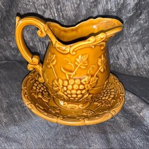 Vintage GiftCraft Creamer Picture and Coaster